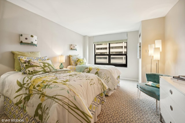 bedroom featuring carpet flooring