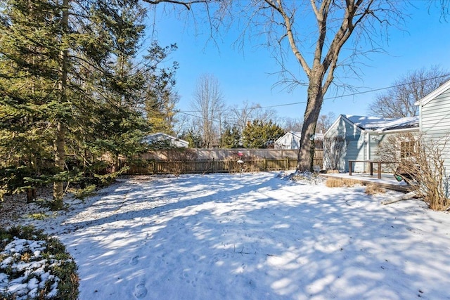 view of snowy yard