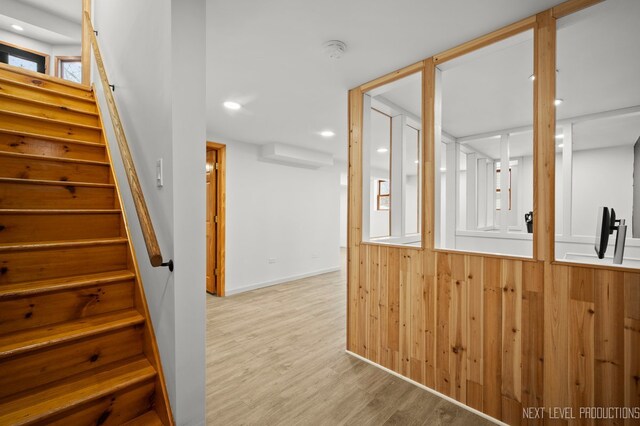 interior space with hardwood / wood-style flooring