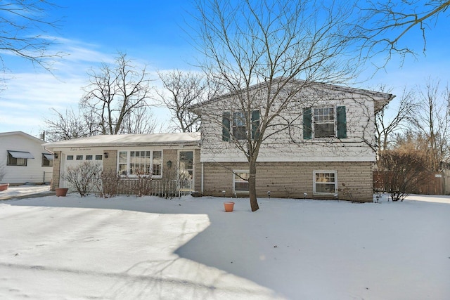 view of split level home