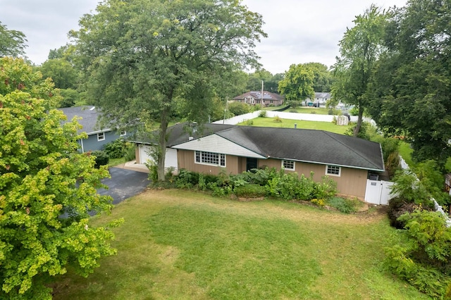 exterior space with a lawn