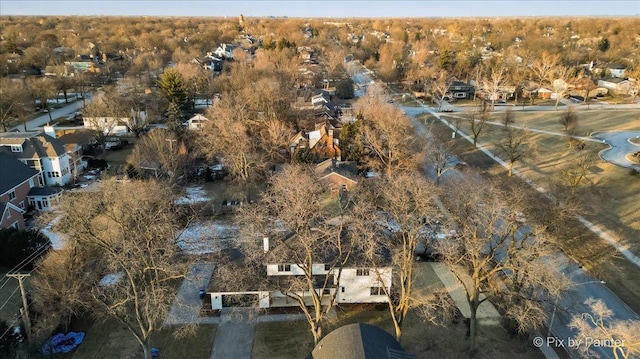 drone / aerial view with a residential view