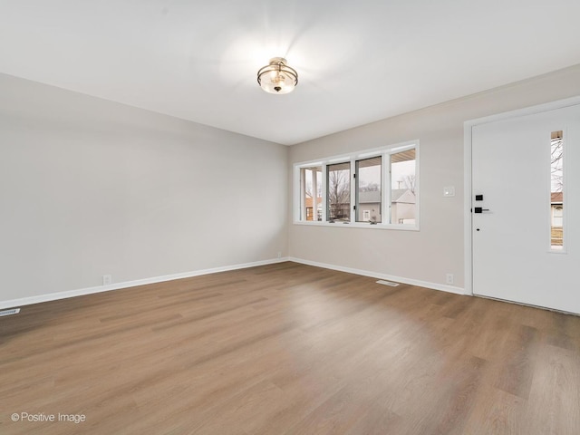 foyer entrance featuring wood-type flooring and a wealth of natural light