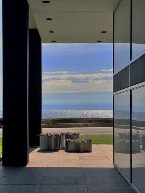 view of patio / terrace with a water view