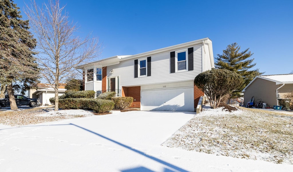 bi-level home with a garage