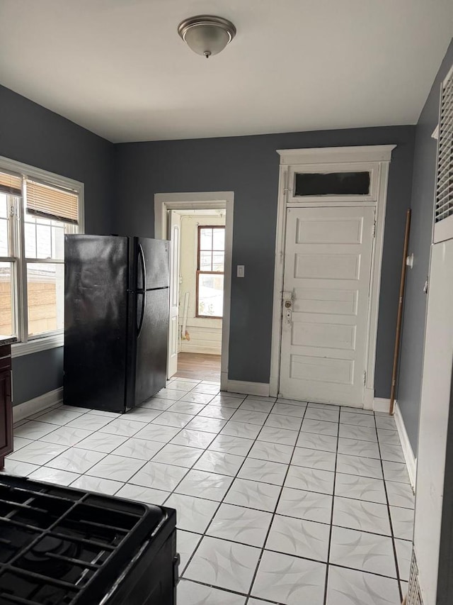 kitchen with black appliances