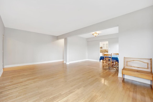 empty room featuring light hardwood / wood-style flooring