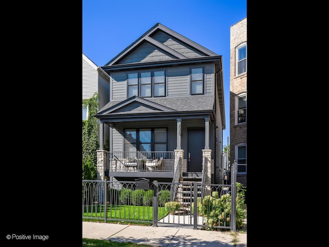 view of front of home featuring a porch