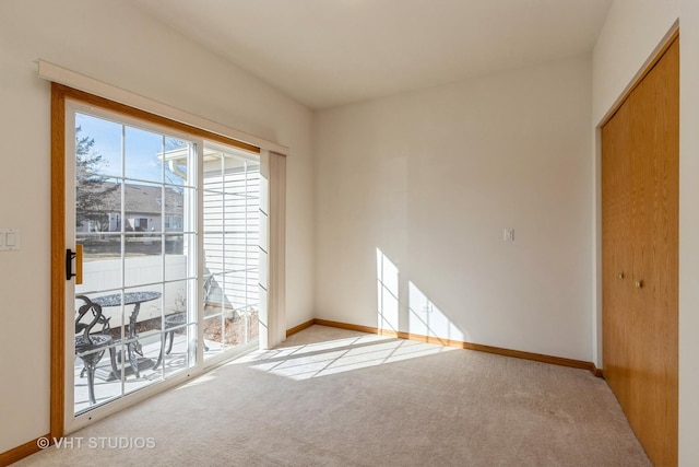 view of carpeted spare room