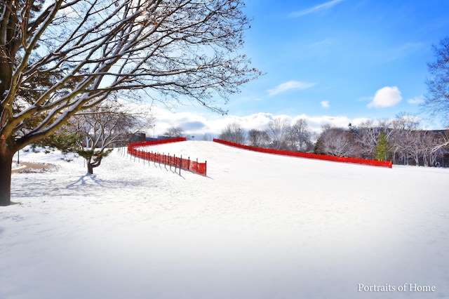 view of snowy yard