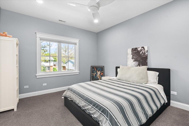 1210 Blackthorn Ln, Deerfield, IL 60015 - carpeted bedroom with baseboards, a ceiling fan, and recessed lighting