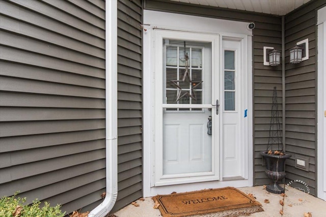 view of doorway to property