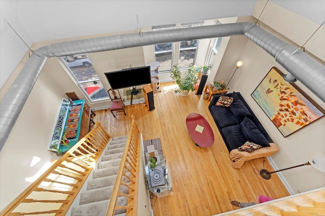 living room featuring hardwood / wood-style floors