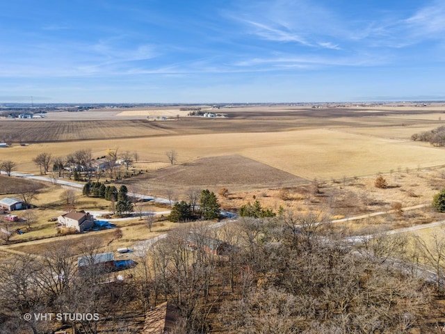 bird's eye view featuring a rural view