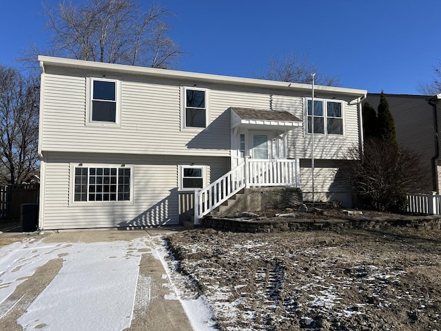 view of split foyer home