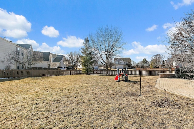 view of yard featuring a playground