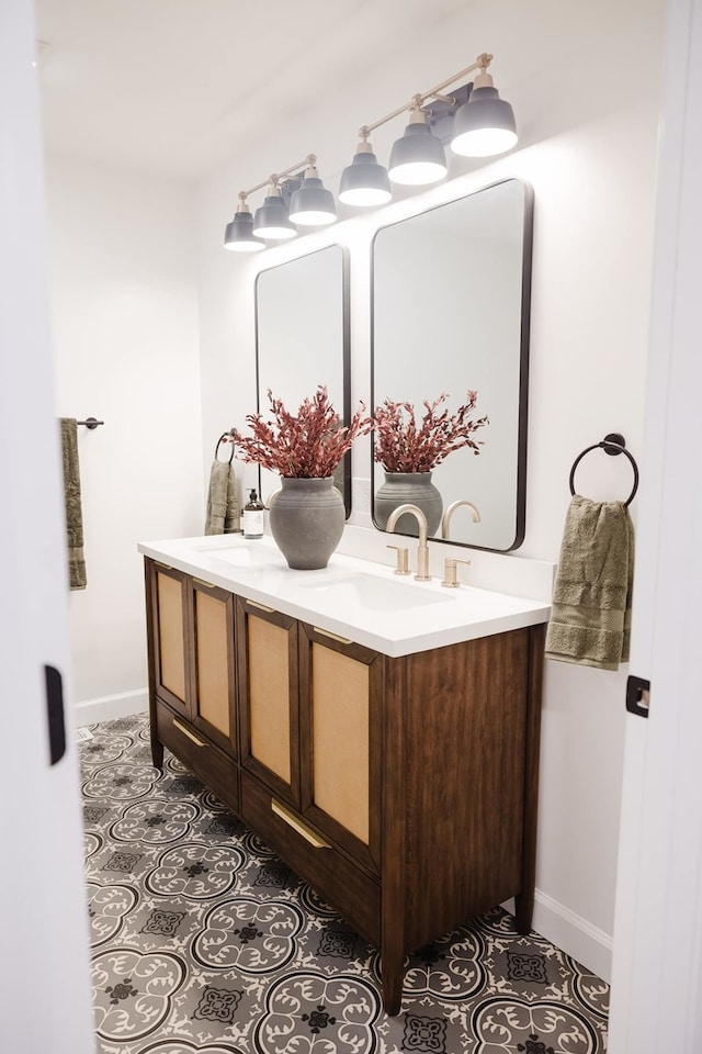 bathroom with vanity