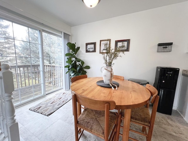 view of dining area