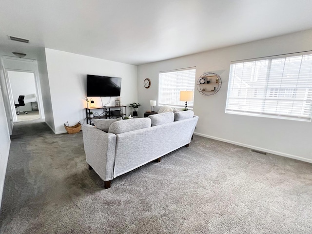 view of carpeted living room