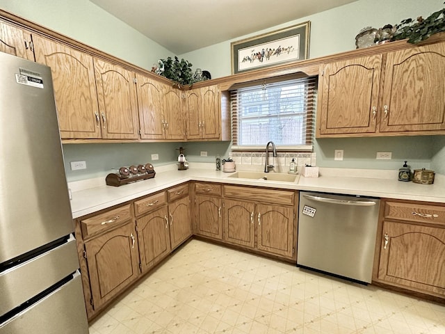 kitchen featuring sink and appliances with stainless steel finishes