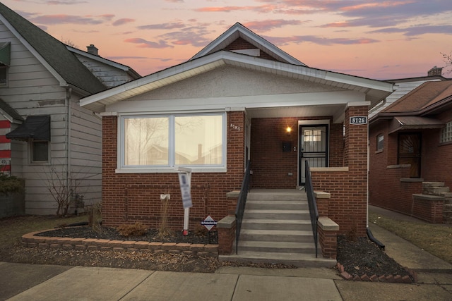 view of front of home featuring covered porch