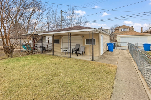 8126 S Dante Ave, Chicago, IL 60619 - view of outdoor structure with a garage and a lawn