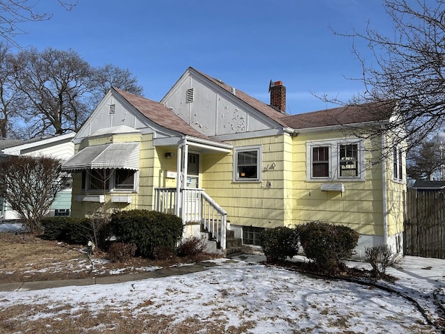 view of bungalow-style home