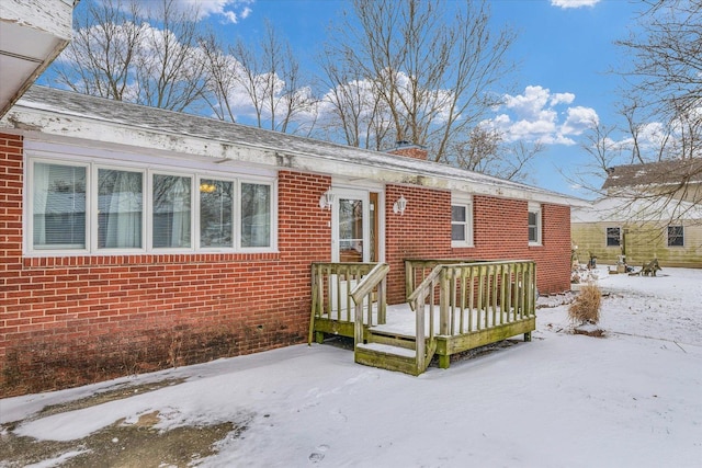 exterior space featuring a deck