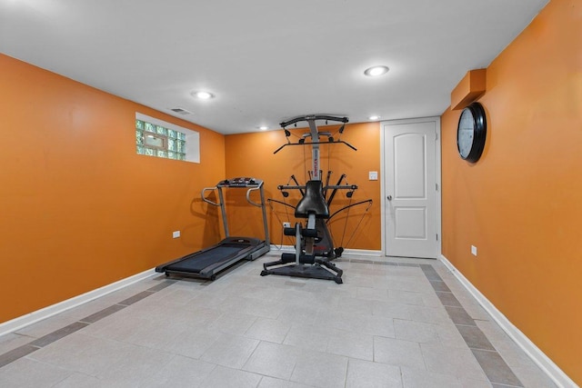 view of workout room