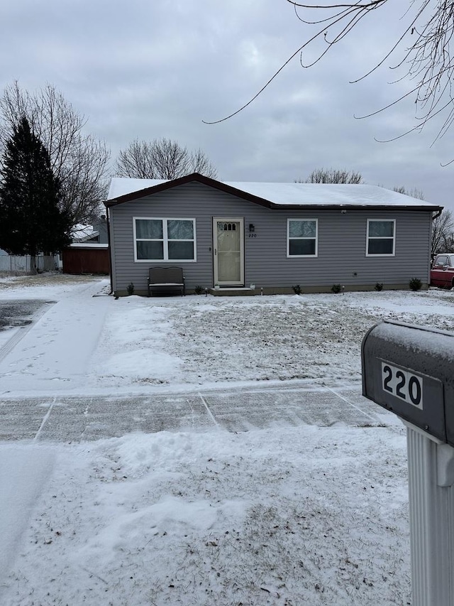 view of front of home