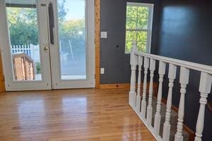 doorway with light hardwood / wood-style floors