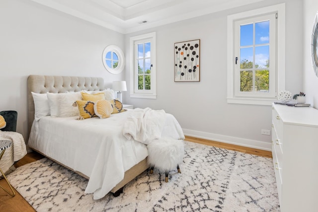 bedroom featuring hardwood / wood-style flooring