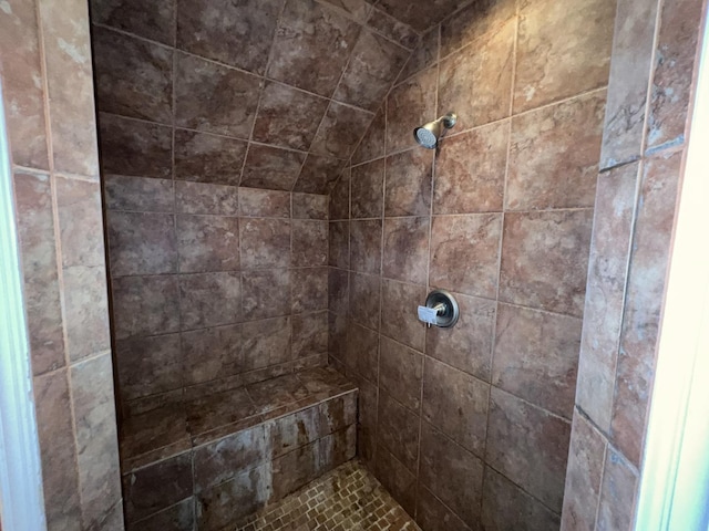 details with tiled shower