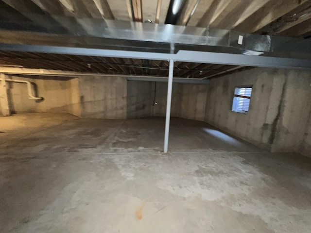 view of basement