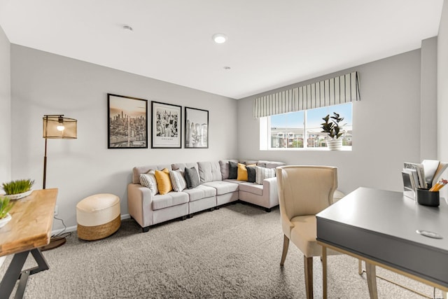 view of carpeted living room