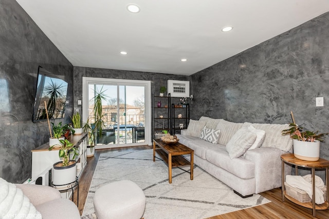 living room featuring hardwood / wood-style flooring