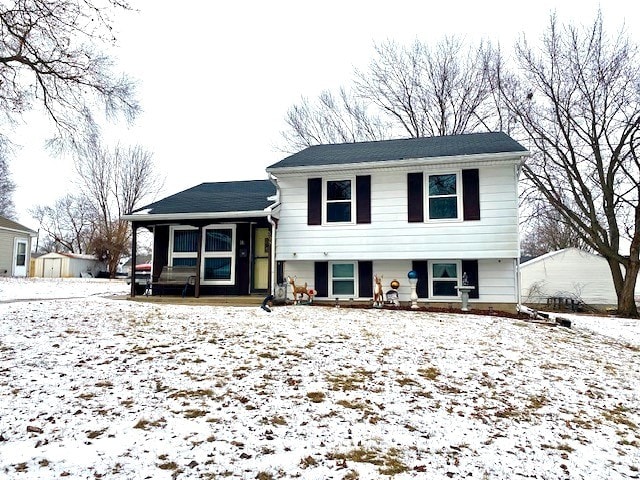 view of front of home with a porch