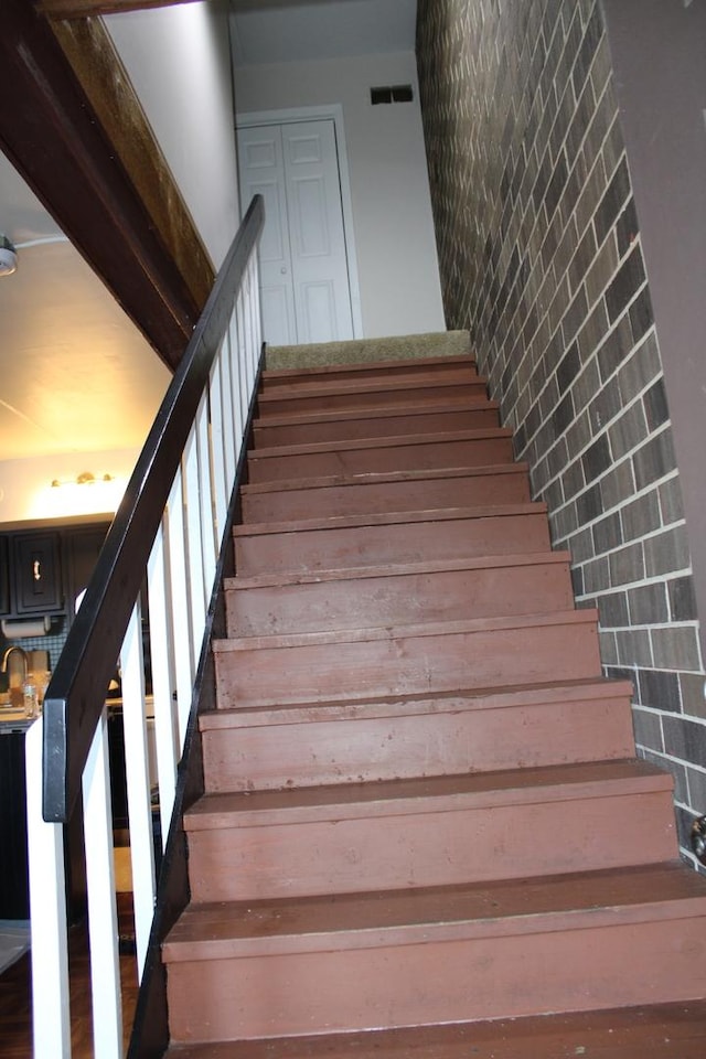 view of stairs