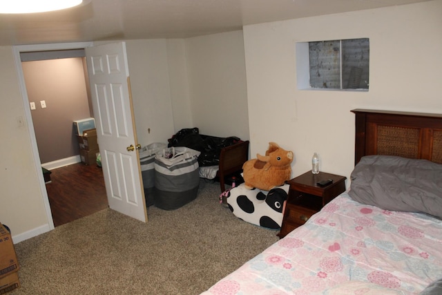 view of carpeted bedroom