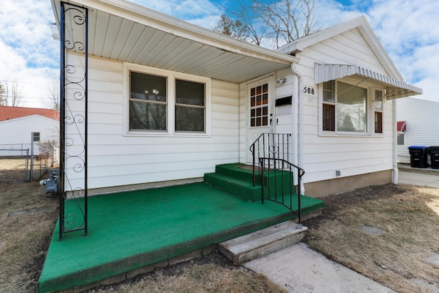 view of front of home