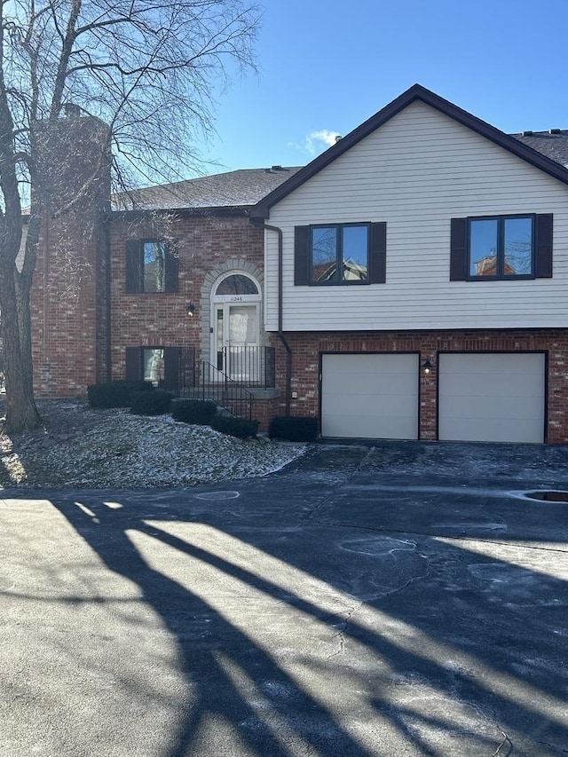 bi-level home with a garage