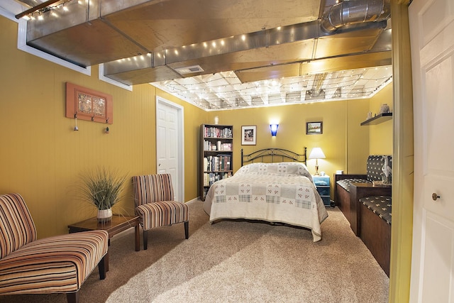 bedroom featuring carpet flooring