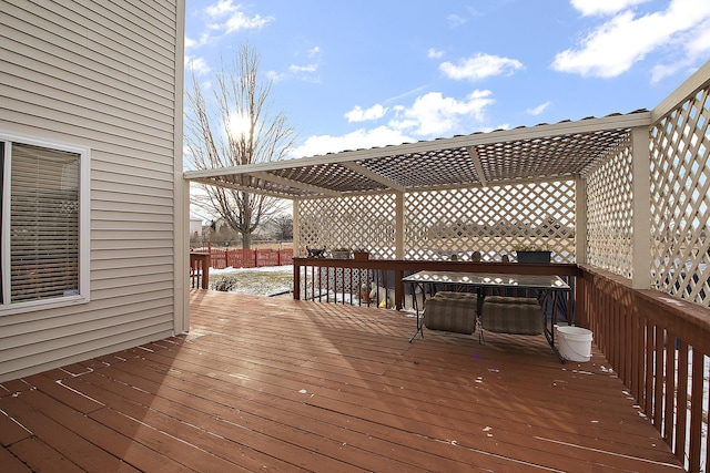 view of wooden deck