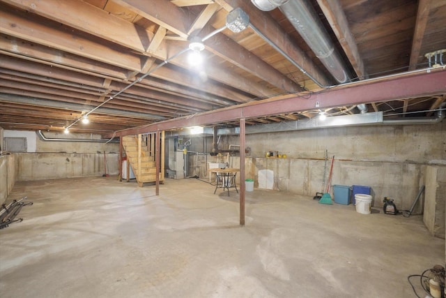 view of basement