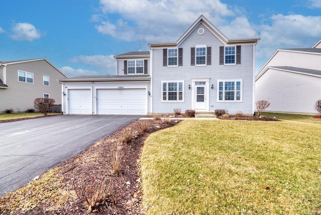 view of front of home with a front lawn