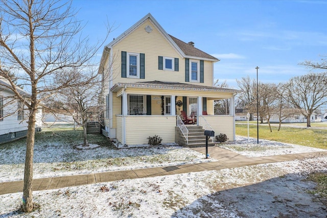 view of front of house with a porch