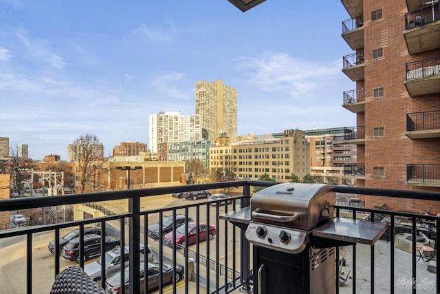 balcony featuring grilling area