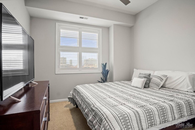 view of carpeted bedroom