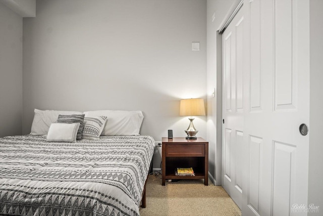 view of carpeted bedroom