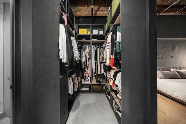 view of walk in closet